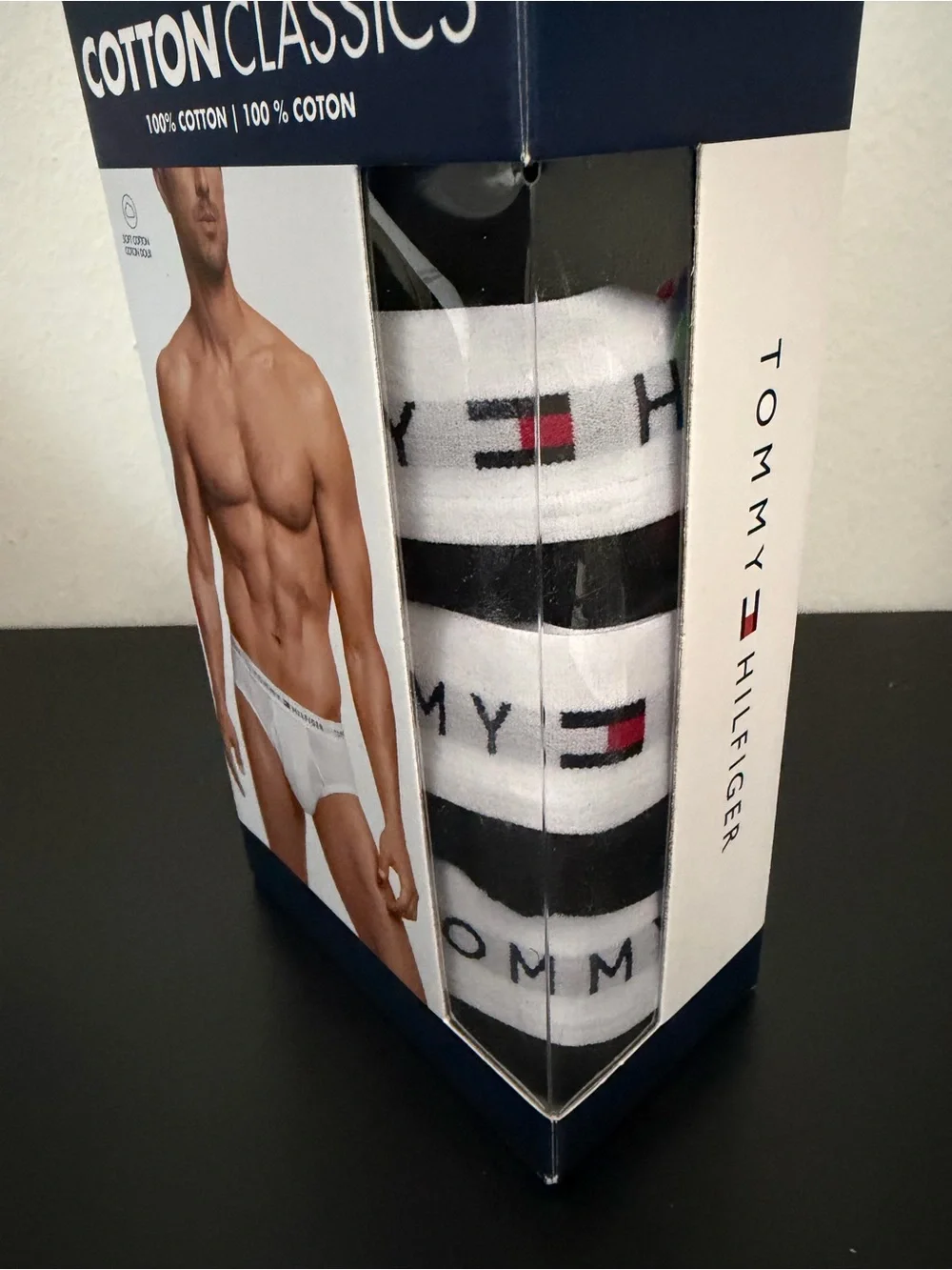 Tommy Hilfiger White & Black Cotton Classics 4-Pack Men's Briefs